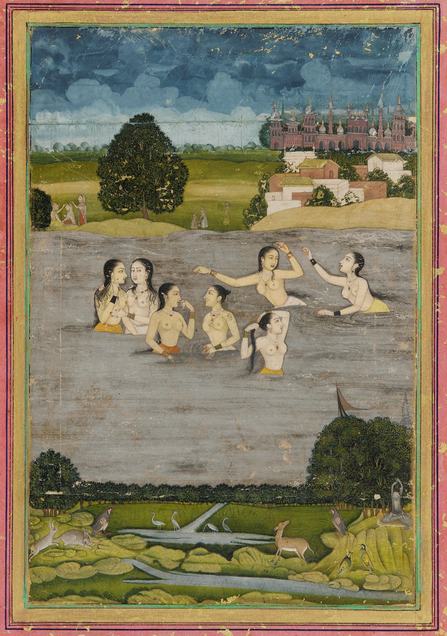 Frauen baden in einem See von Unknown artist