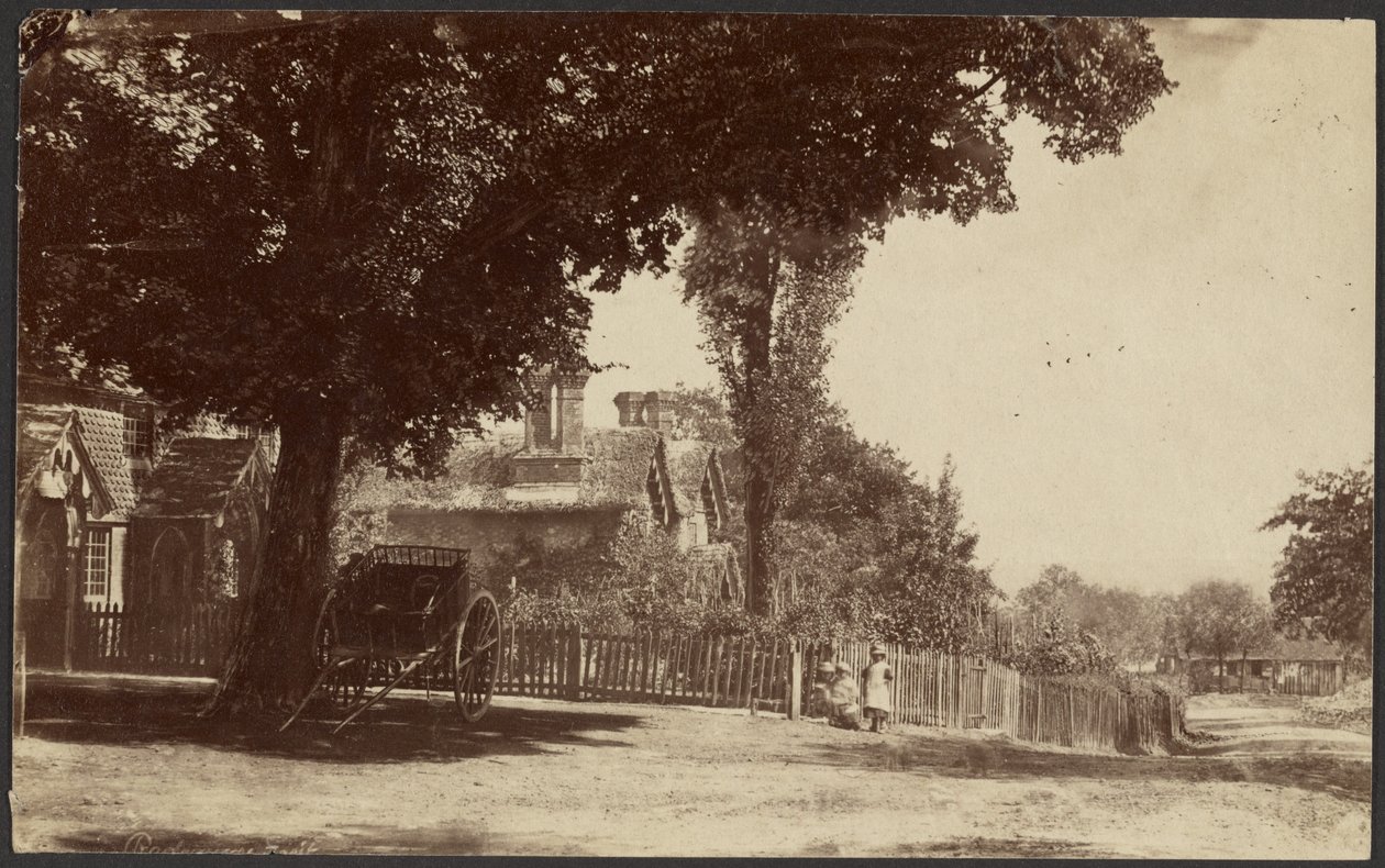 Straßenszene mit Karren und Kindern von Unknown artist/maker