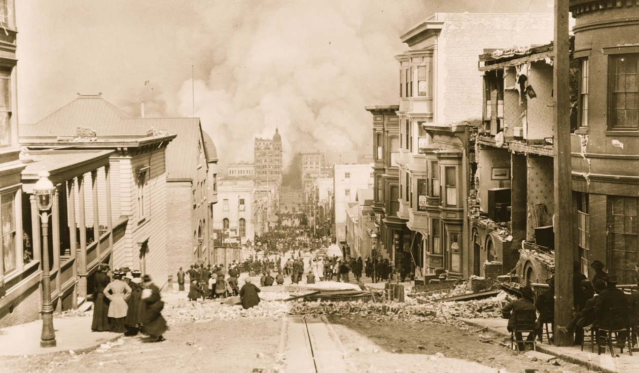 Erdbeben und Feuer in San Francisco von Unknown photographer