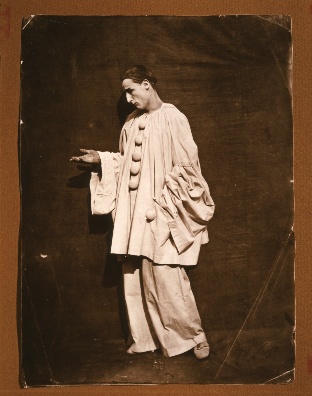 Der Mime Jean-Charles Deburau als Pierrot (Foto) von Unknown photographer