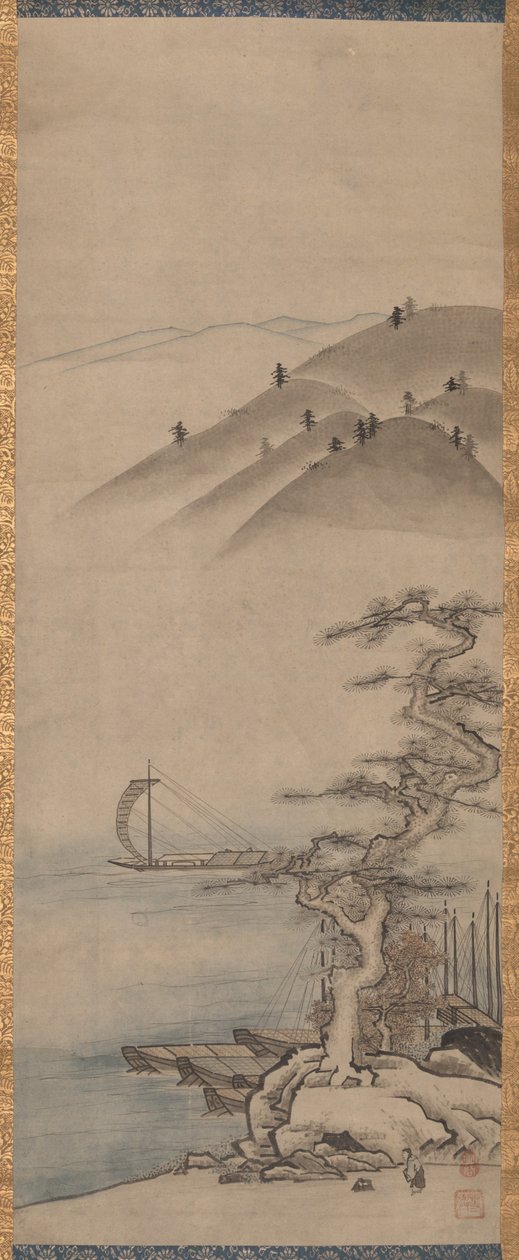 Landschaften (eines von einem Paar) von Unkoku Toyo