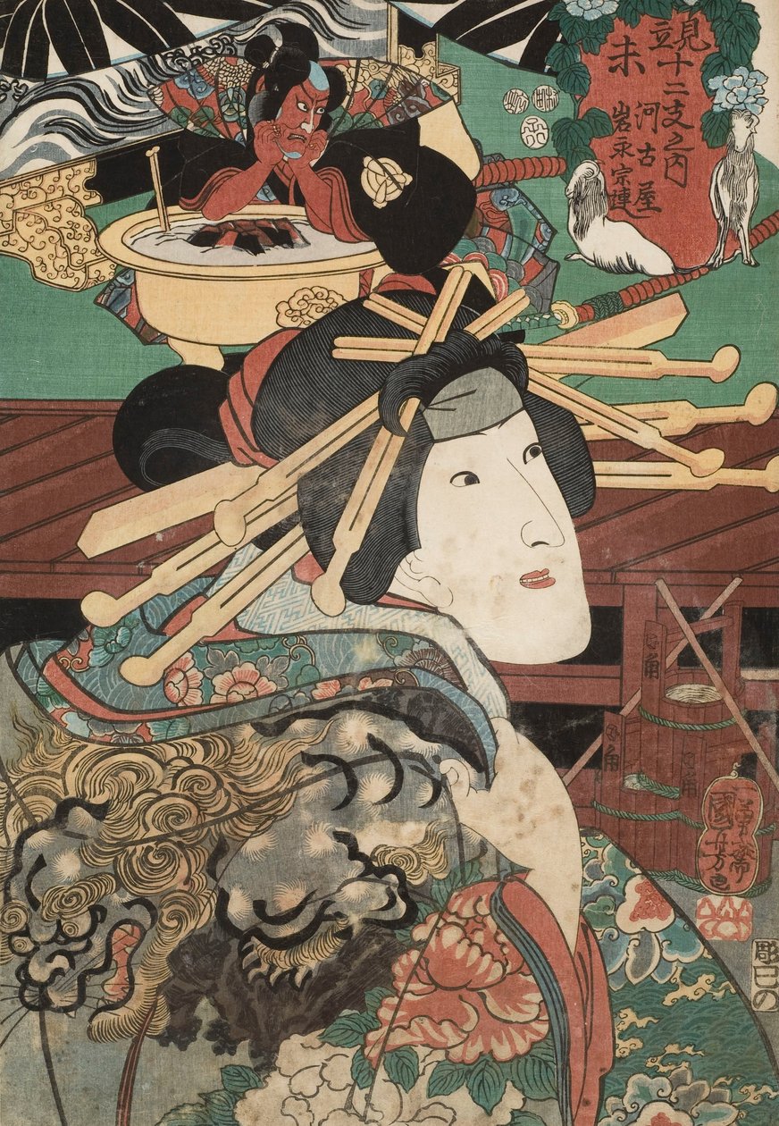 Holzschnitt von Utagawa Kuniyoshi