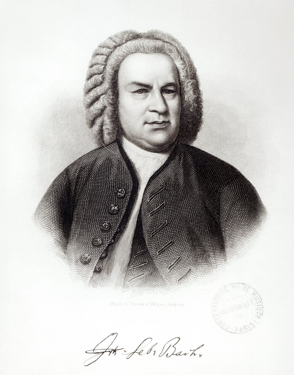 Porträt von Johann Sebastian Bach (1685-1750) von V. Weger