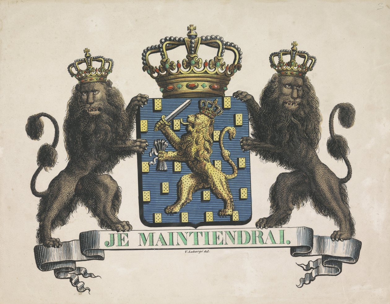 Wappen des Königreichs der Niederlande, 1815 von V. Labargé