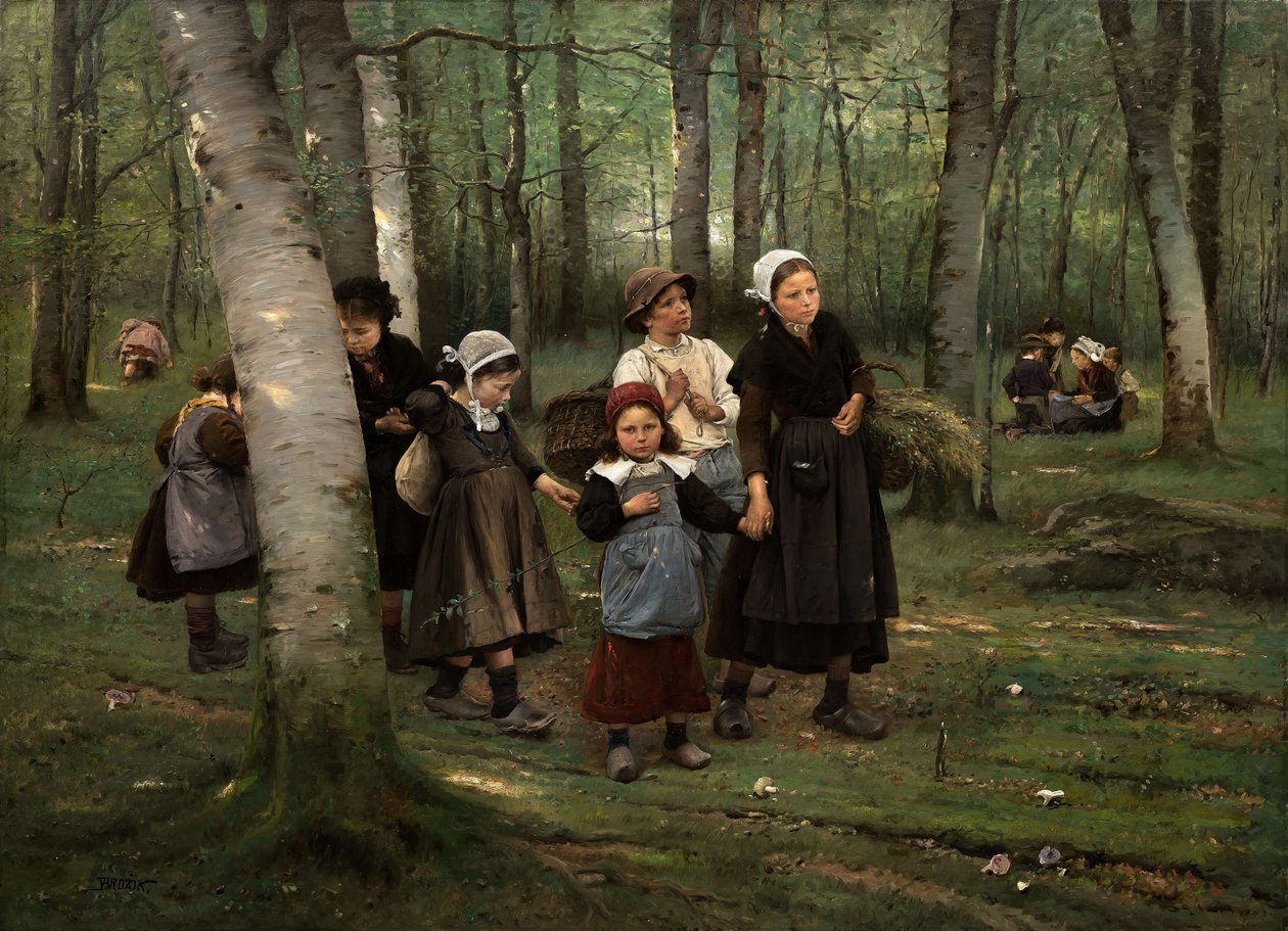 Kinder im Wald, 1891 von Vaclav Brozik