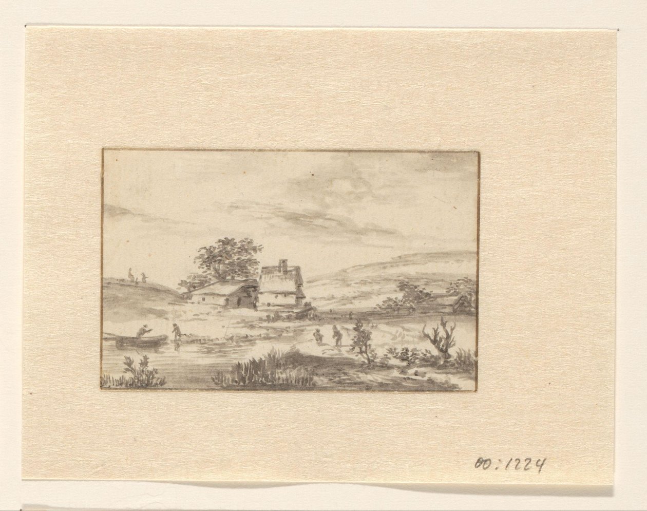 Landschaft mit Bauernhof von Valentijn (possibly)