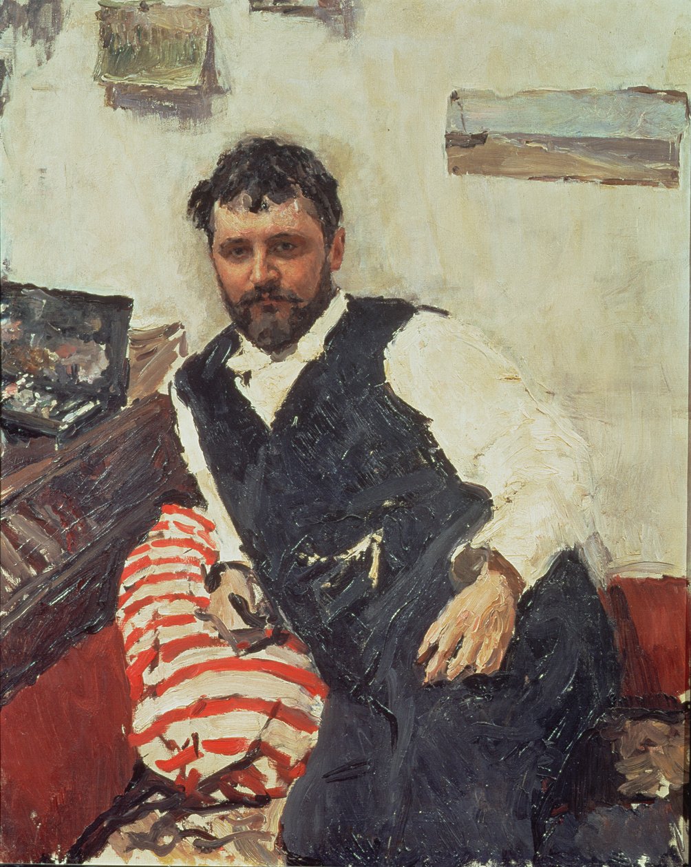 Porträt von Konstantin Korovin (1861-1939), 1891 von Valentin Aleksandrovich Serov