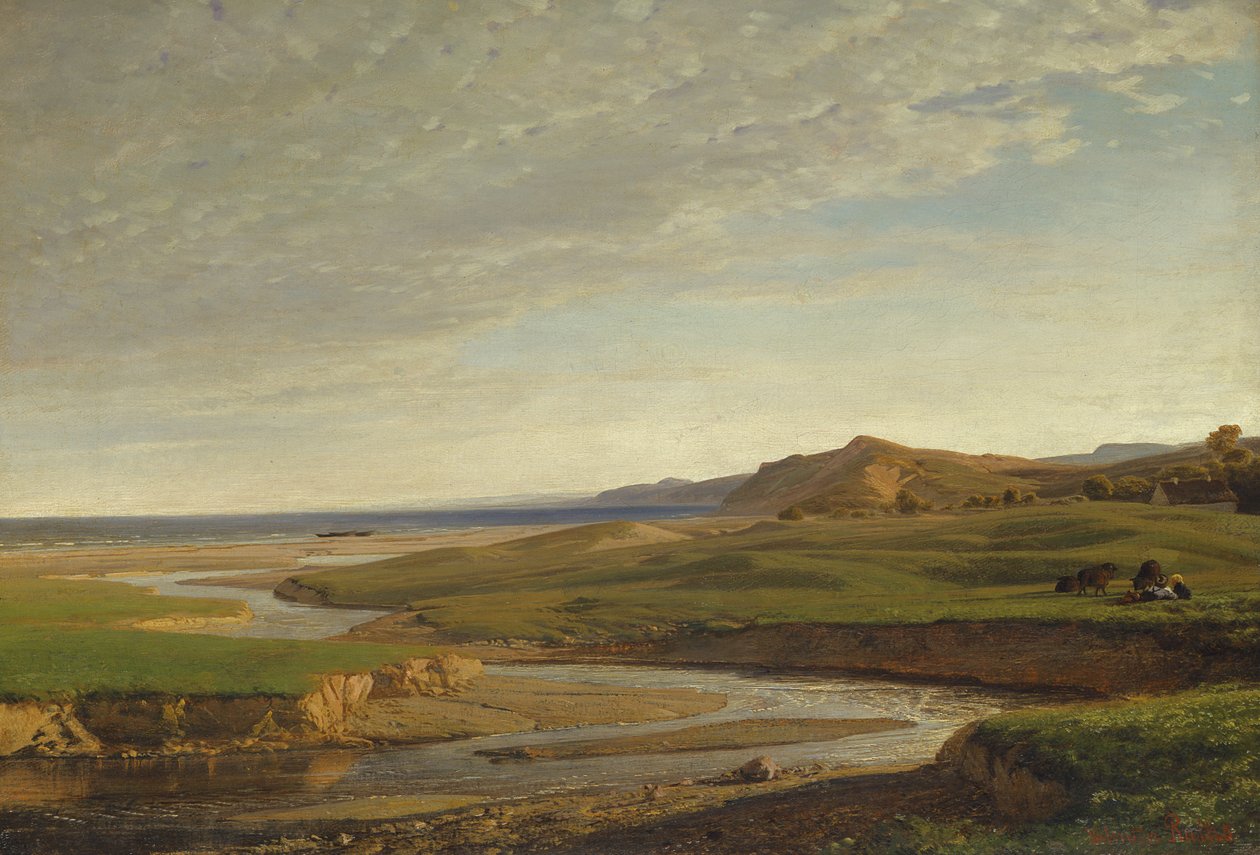 Flussaufwärts nach Westen, ca. 1860 von Valentin Ruths
