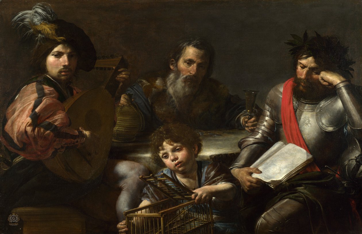 Die vier Lebensalter des Menschen von Valentin de Boulogne