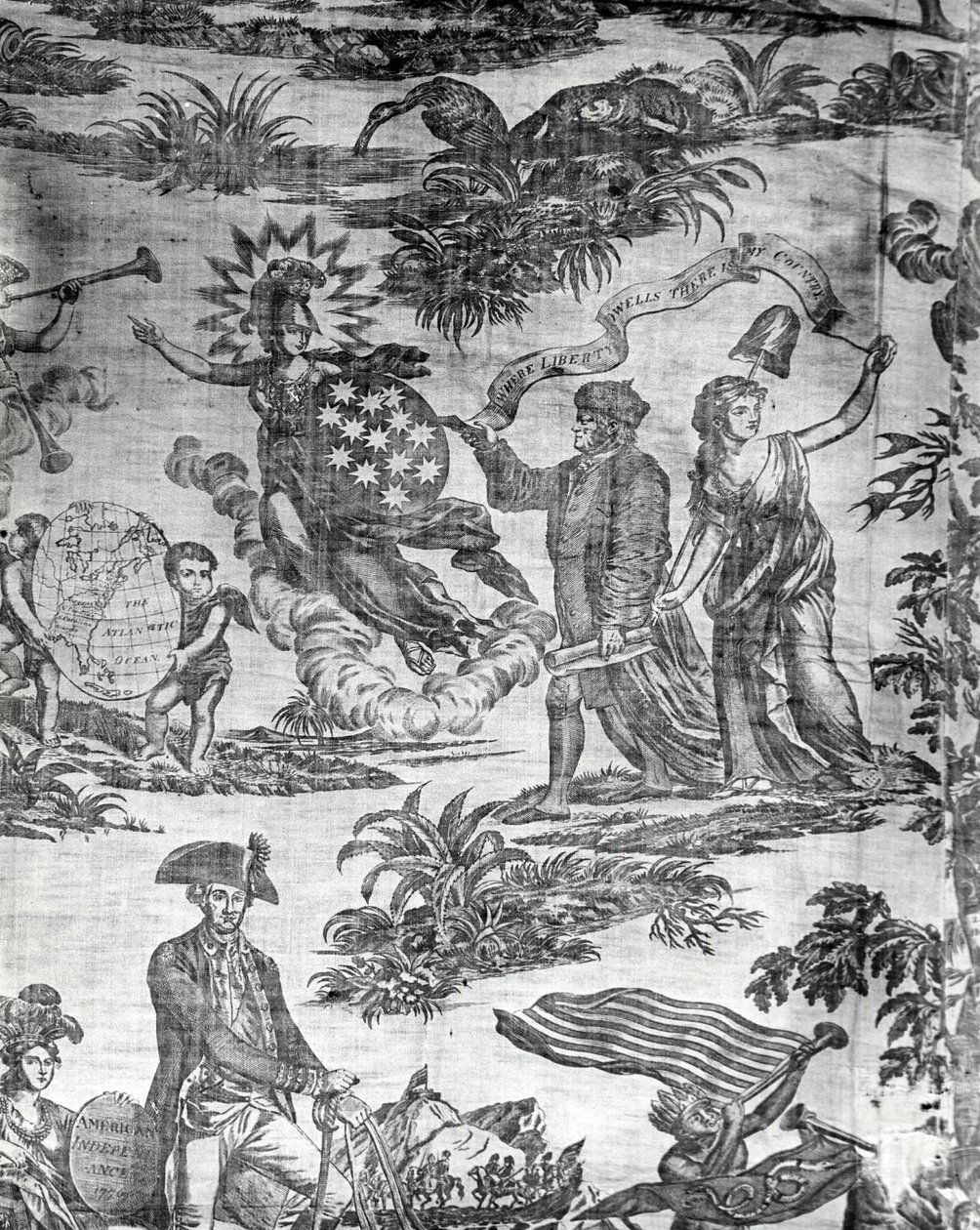Apotheose von Franklin (Möbelstoff) von Valentine Green