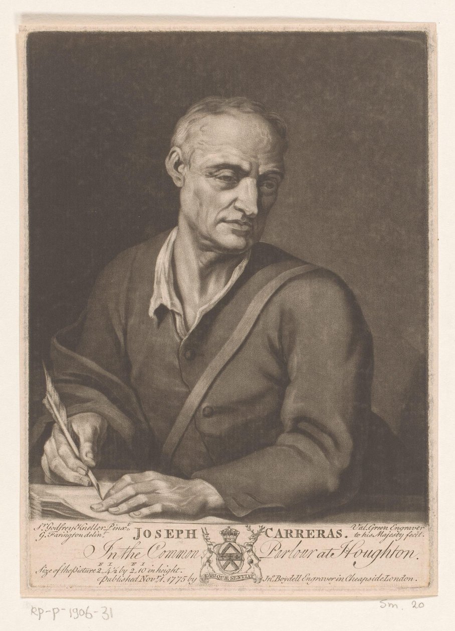 Porträt von Joseph Carreras von Valentine Green