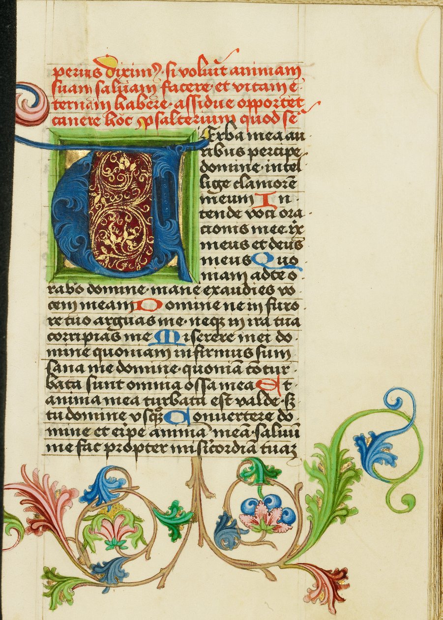 Geschmücktes Initial V von Valentine Noh