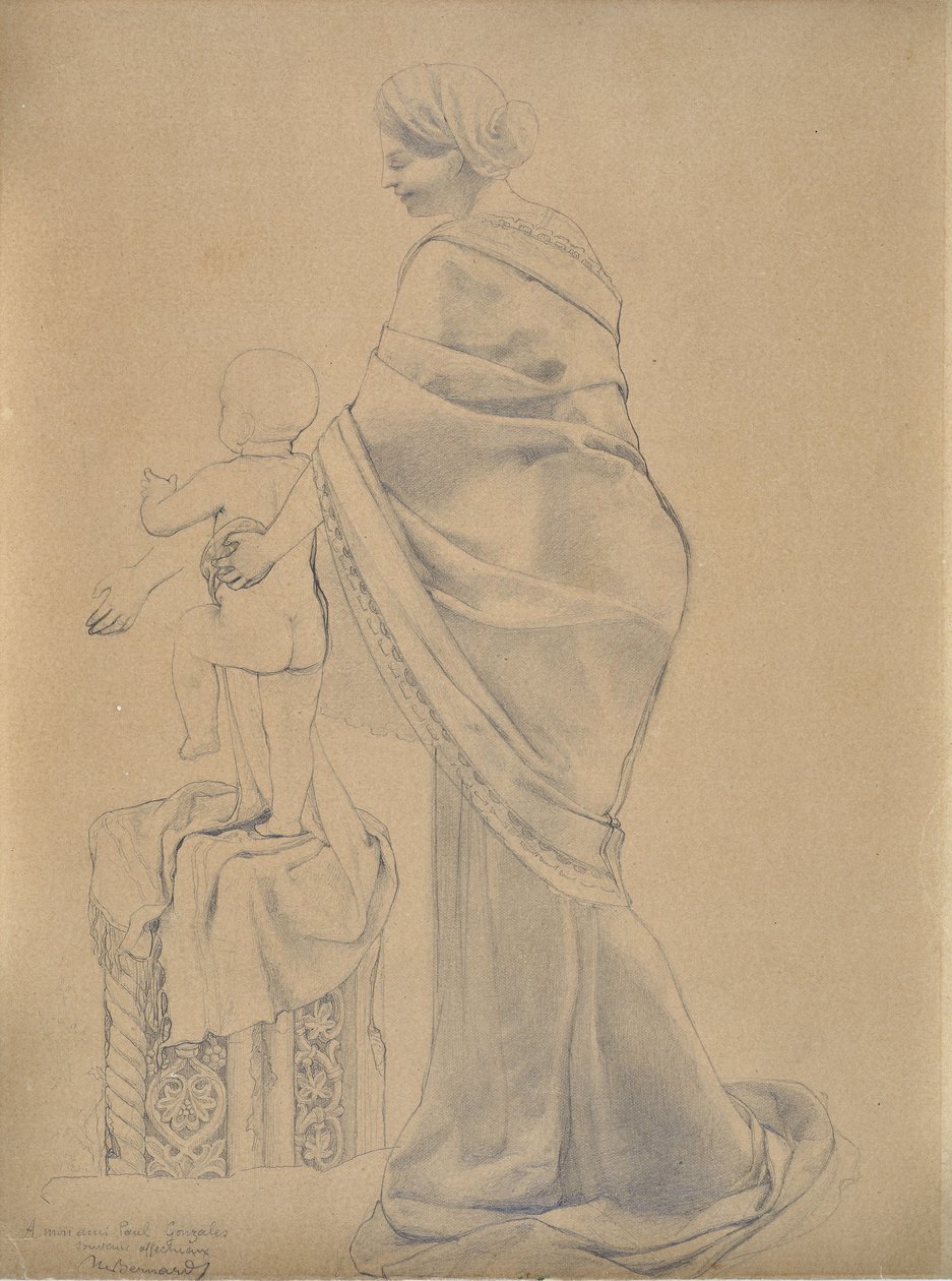 Frau und Kind von Valère Bernard
