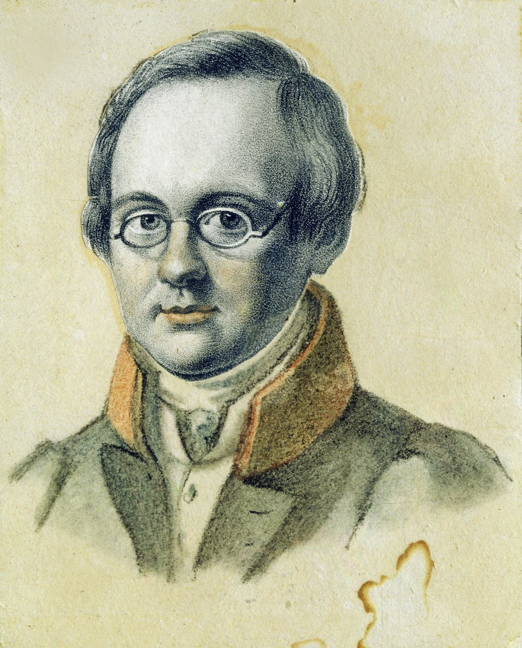 Porträt von Anton A. Delvig, 1830 von Valerian Platonovich Langer