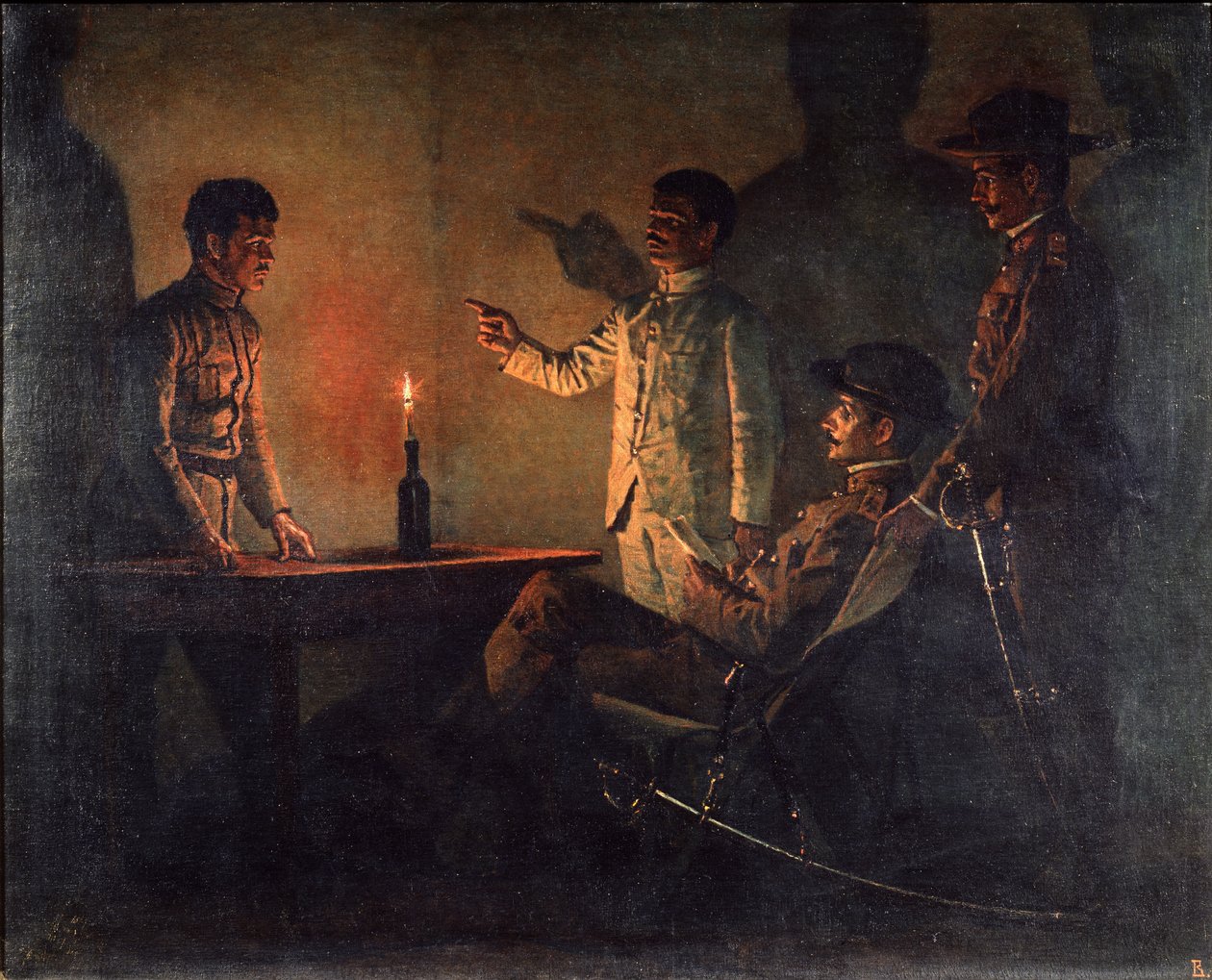 Verhör eines Deserteurs, ca. 1901-1902 von Vasili Vasilievich Vereshchagin