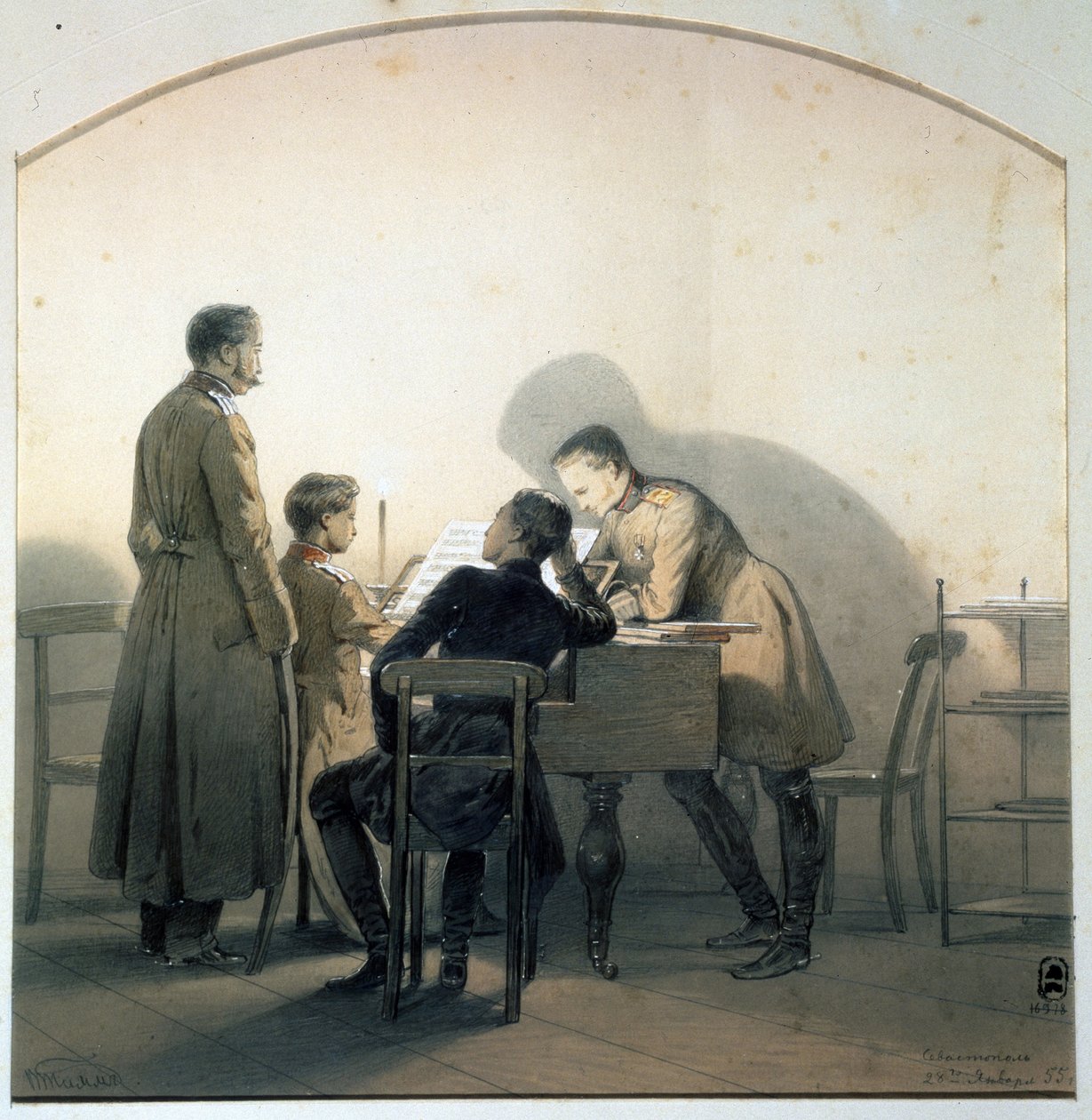 Am Klavier, 1855 von Georg Wilhelm Timm