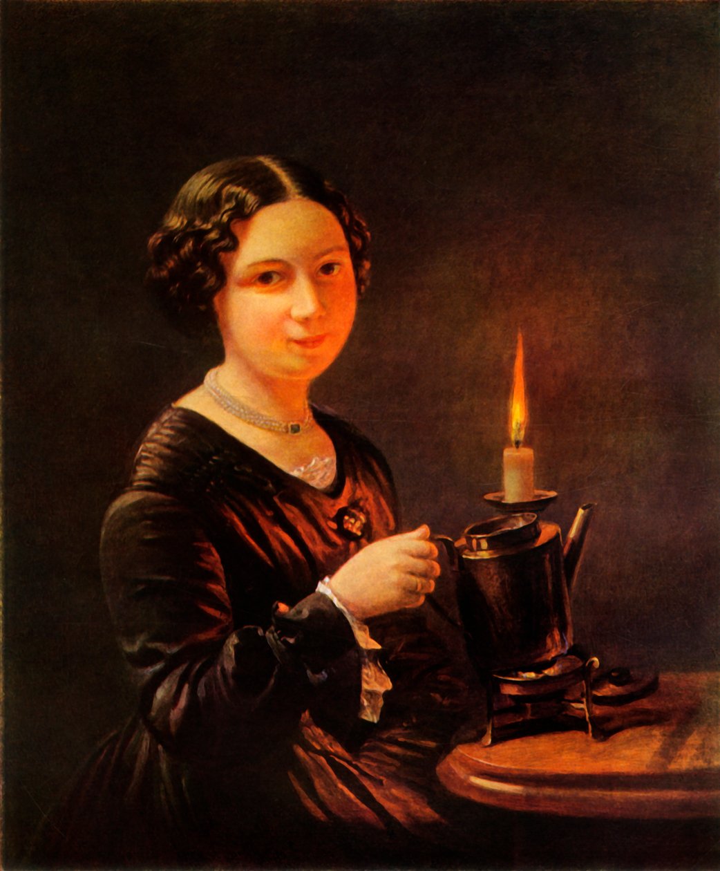 Mädchen mit Kerze von Vasily Tropinin