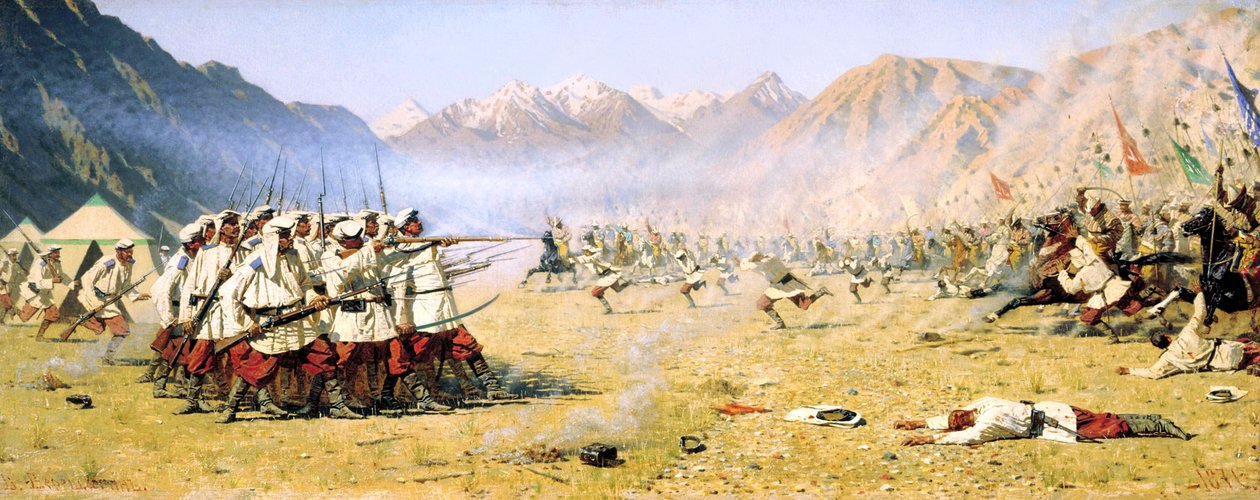 Ein plötzlicher Angriff, 1871 von Vasily Vereshchagin