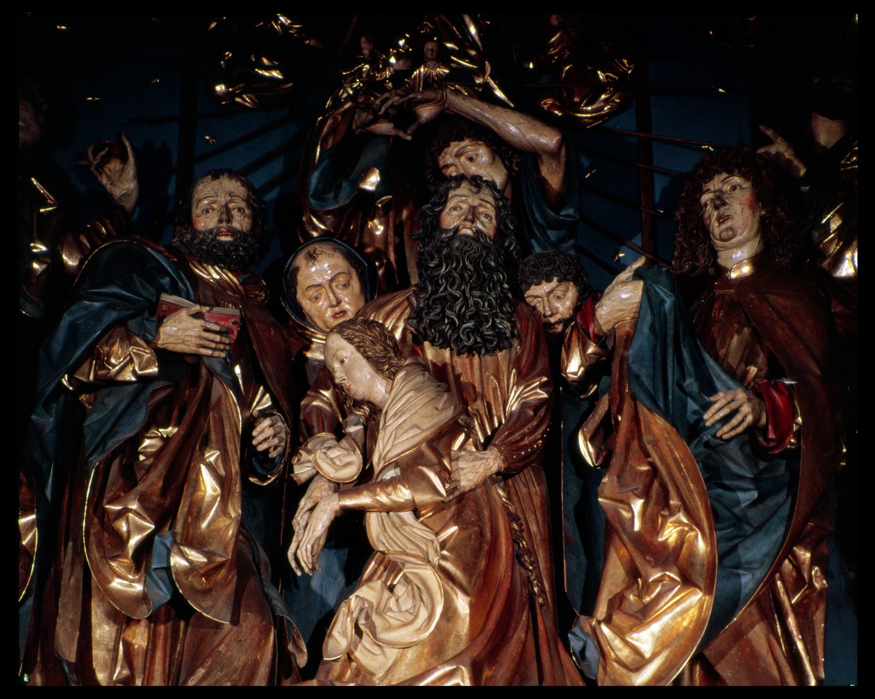 Die Entschlafung und die Himmelfahrt der Jungfrau Maria, Altarbild (Detail), ca. 1477-89 von Veit or Wit Stoss