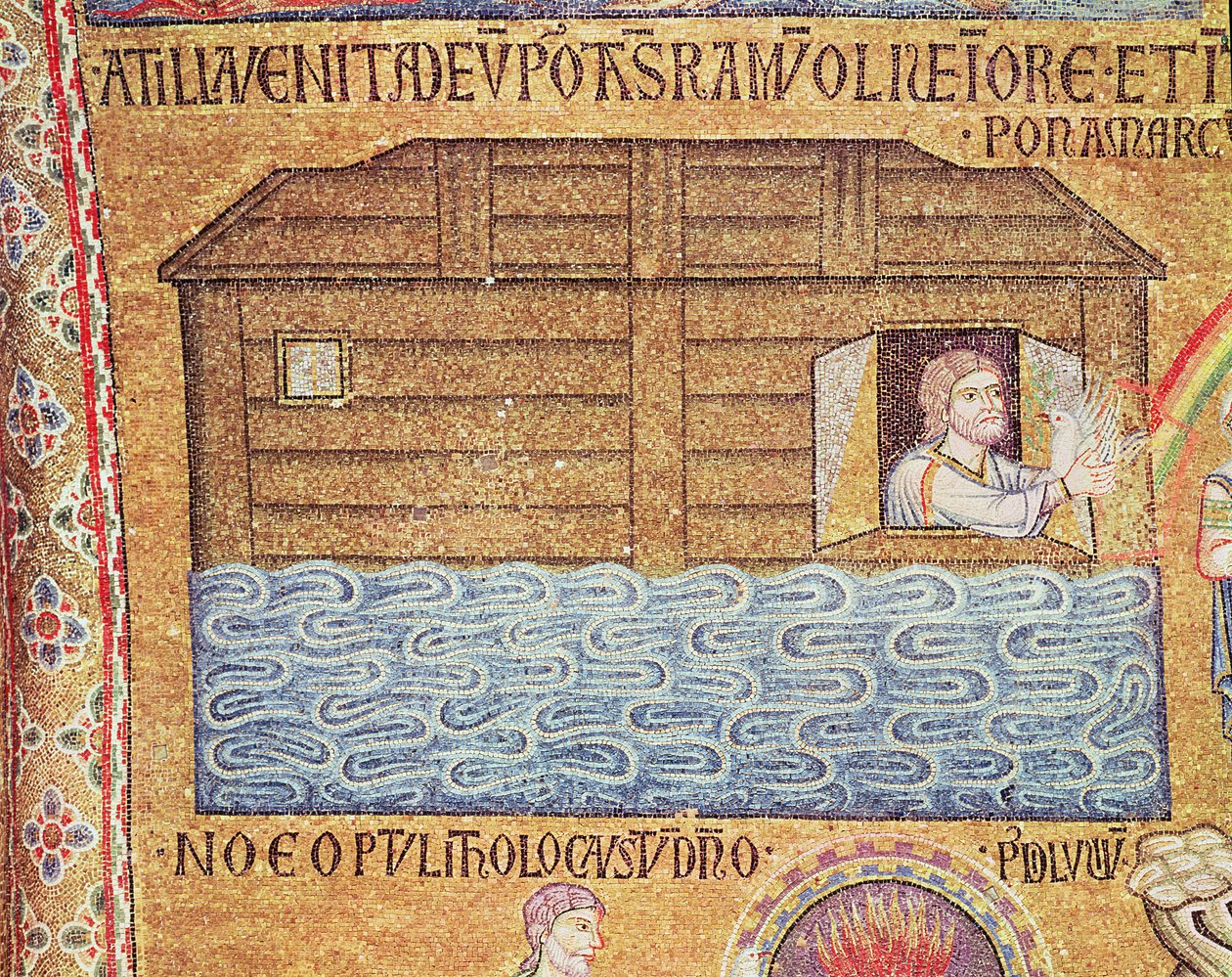 Die Sintflut, aus dem Atrium, (Detail) von Byzantine School