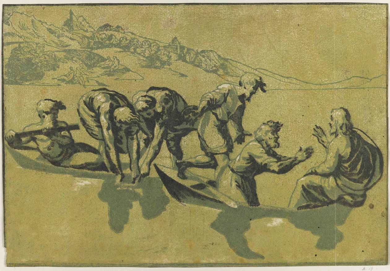 Der wunderbare Fischfang nach Raphael, ca. 1540 von Vicentino