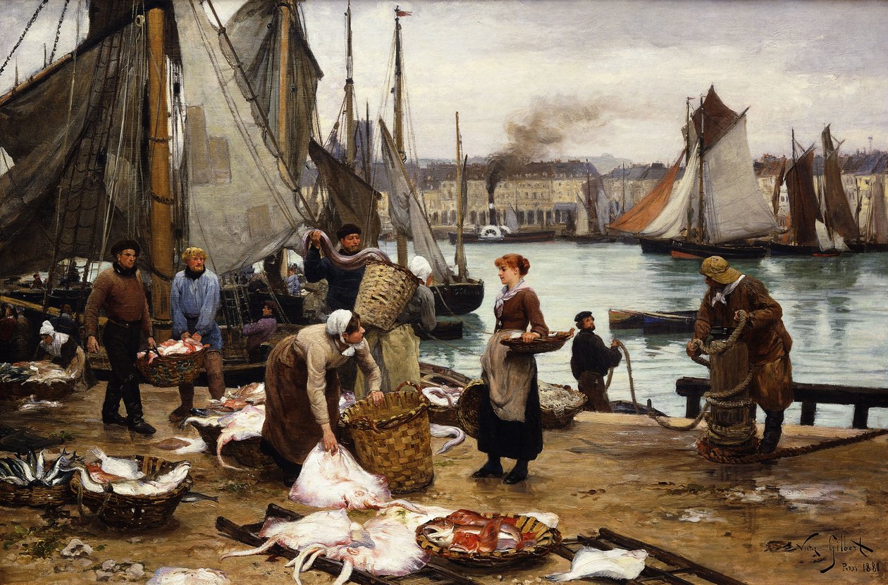 Entladen des Fangs, 1881 von Victor Gabriel Gilbert