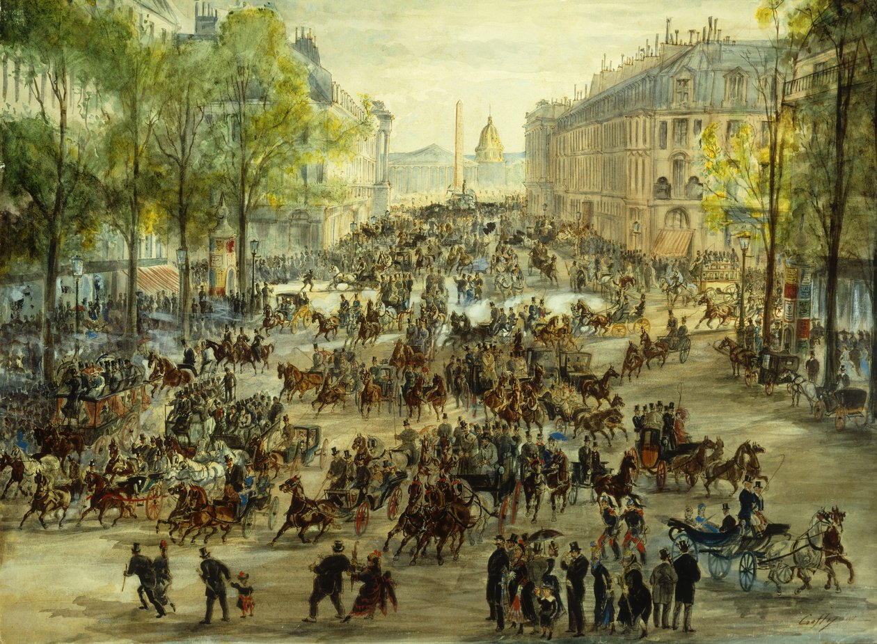 Ein belebter Boulevard von Victor Geruzez