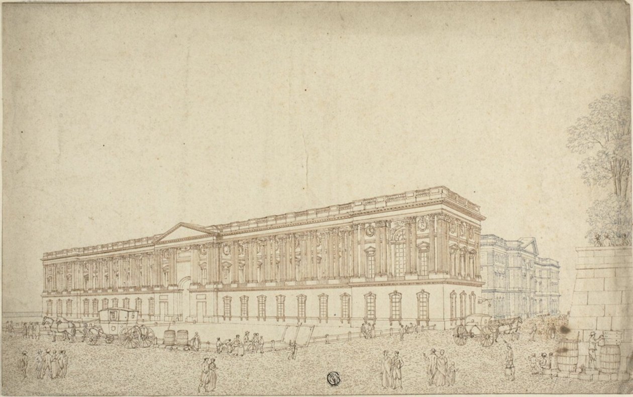 Die Kolonnade des Louvre von Victor Jean Nicolle