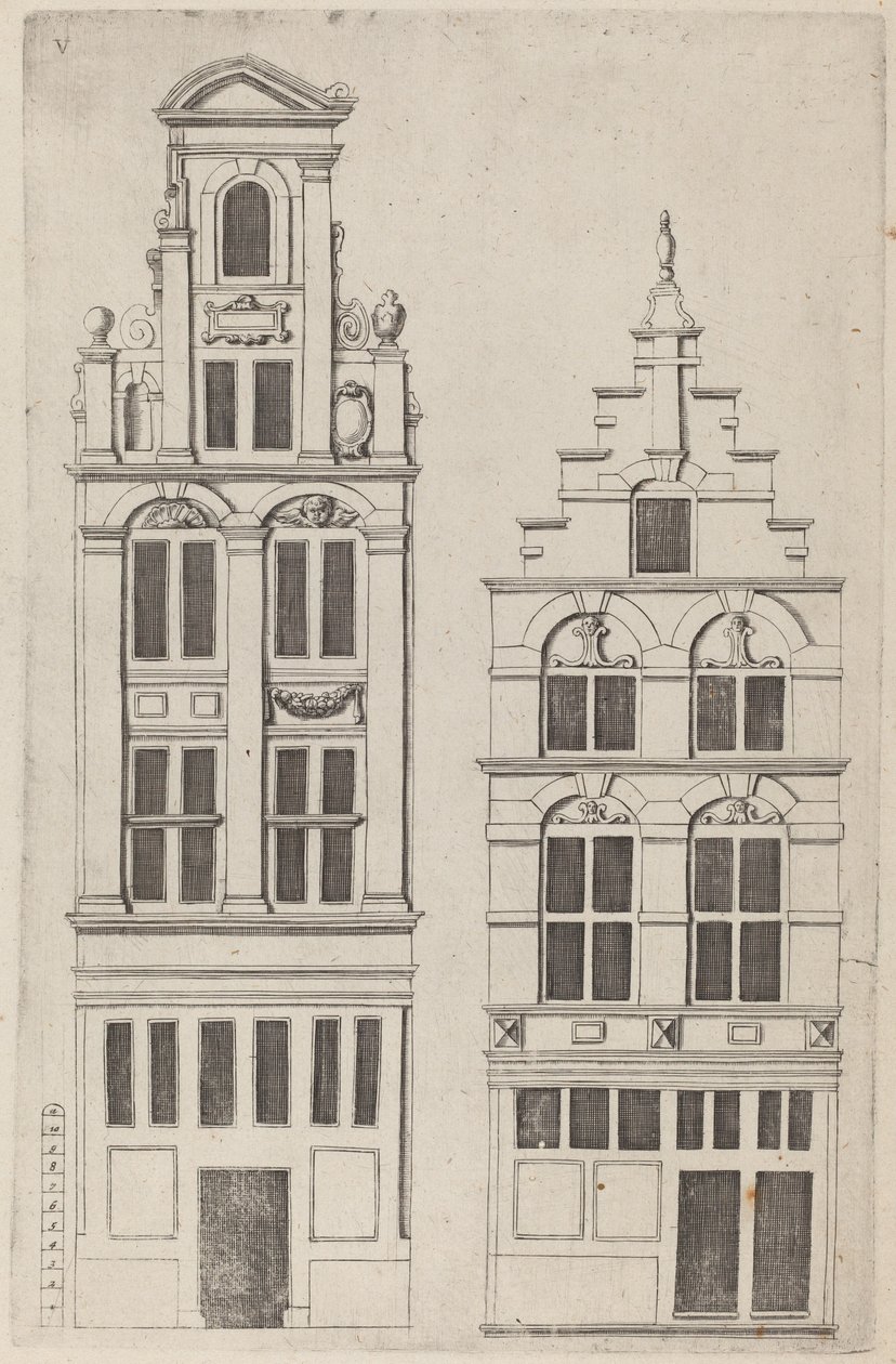 Niederländische Fassadenansicht: pl. 5 von Vignola