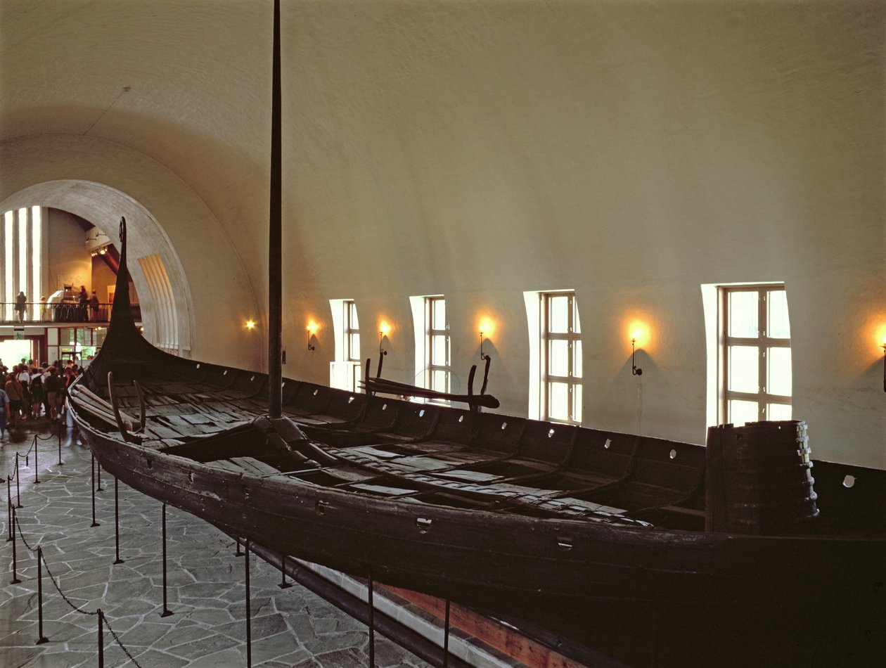Oseberg-Langschiff, gebaut um 815-20 n. Chr. von Viking