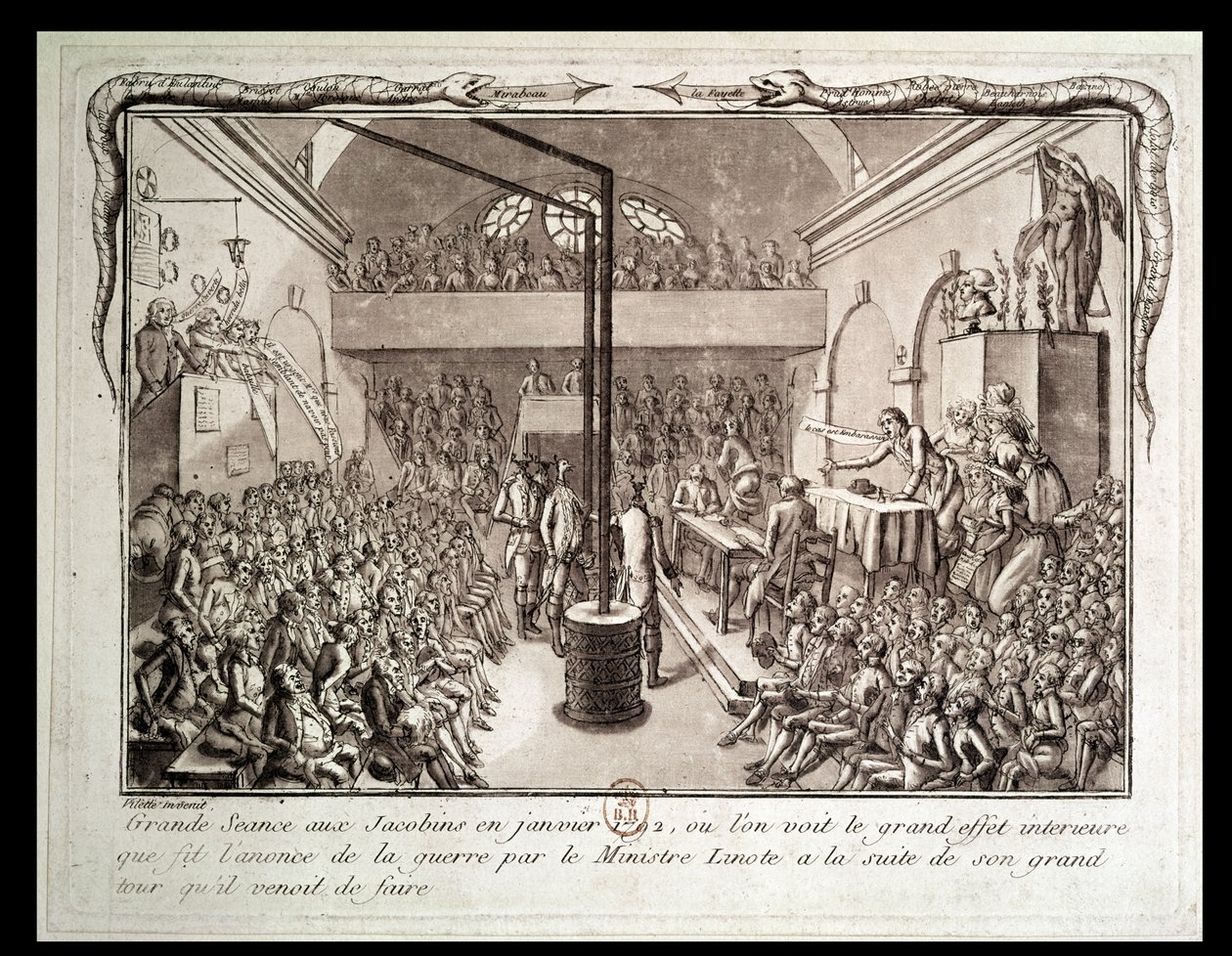 Treffen des Jakobinerklubs, Januar 1792 von Vilette