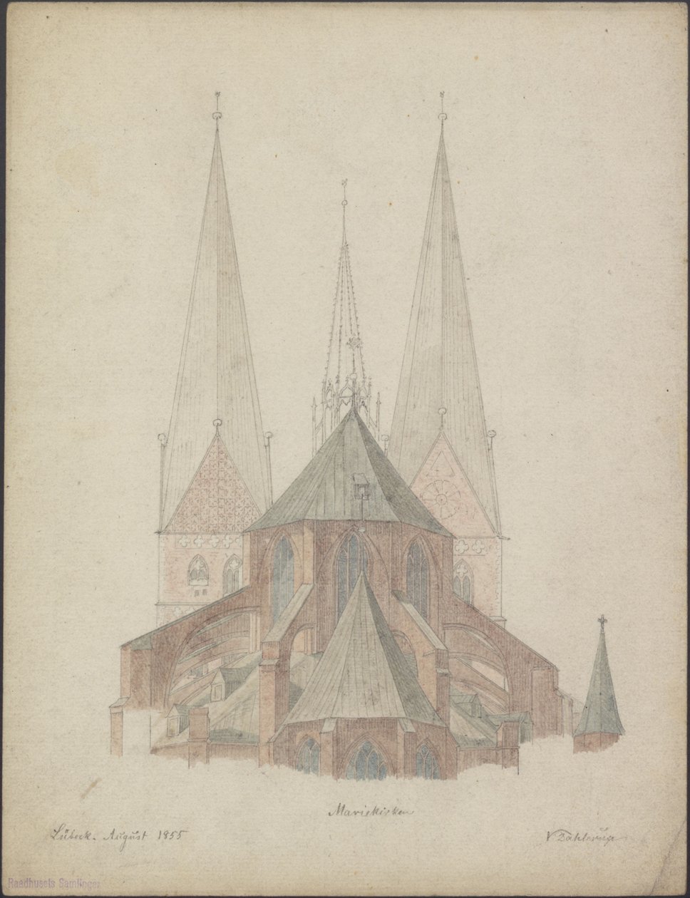 St. Marienkirche in Lübeck (1855) von Vilhelm Dahlerup