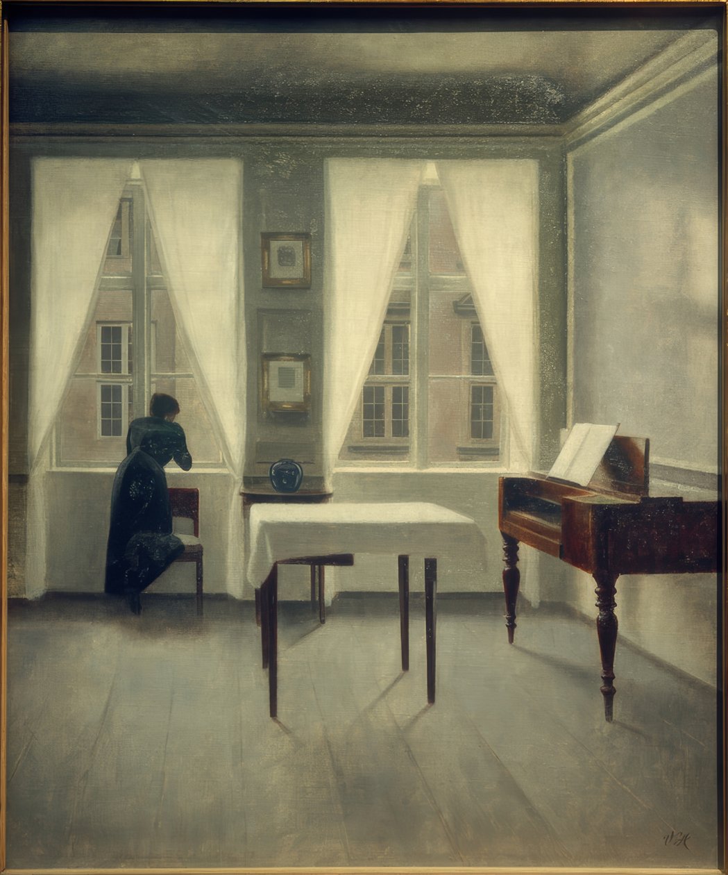 Interieur, Strandgade 30 von Vilhelm Hammershoi