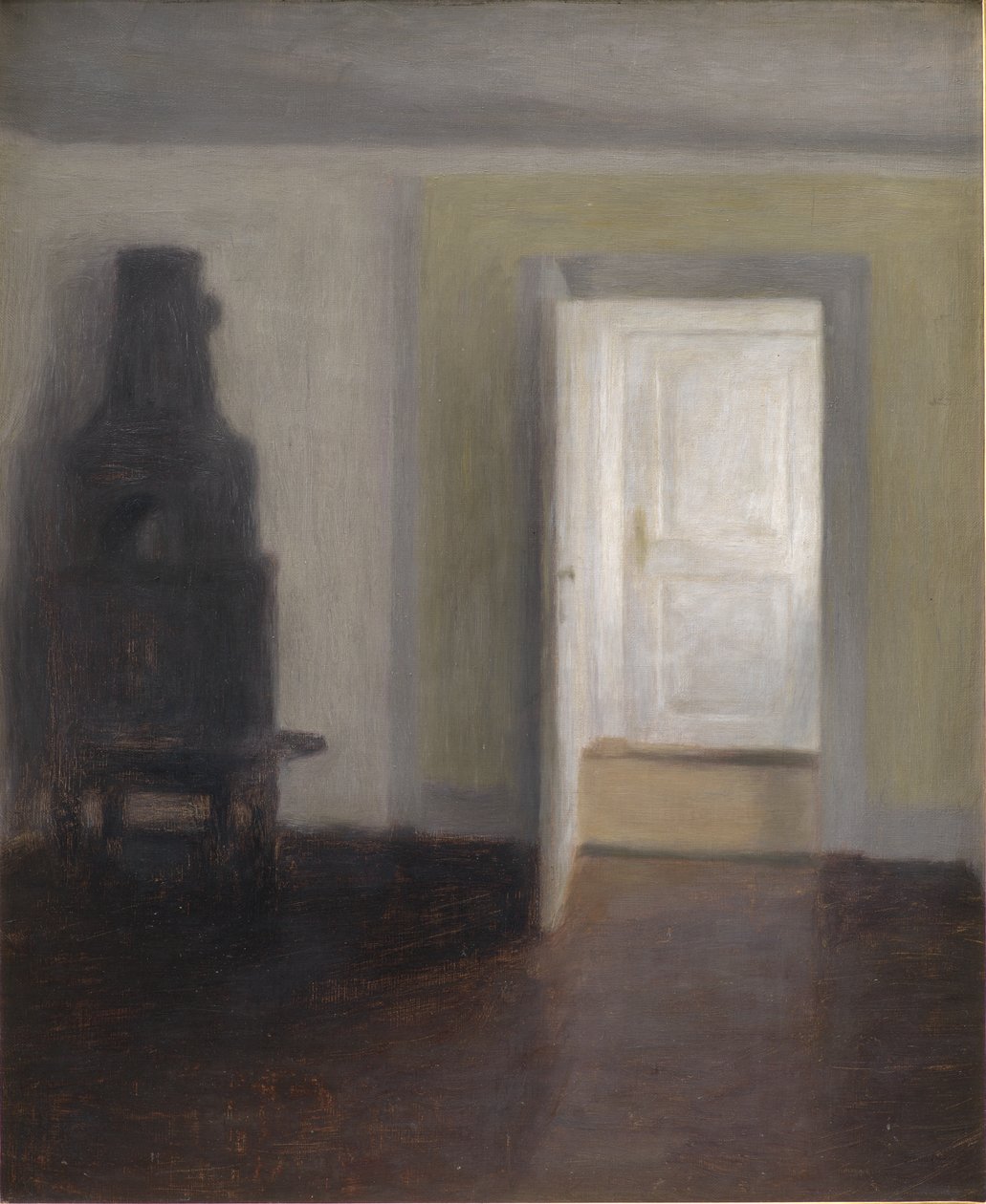 Innenraum. Ein alter Ofen von Vilhelm Hammershøi