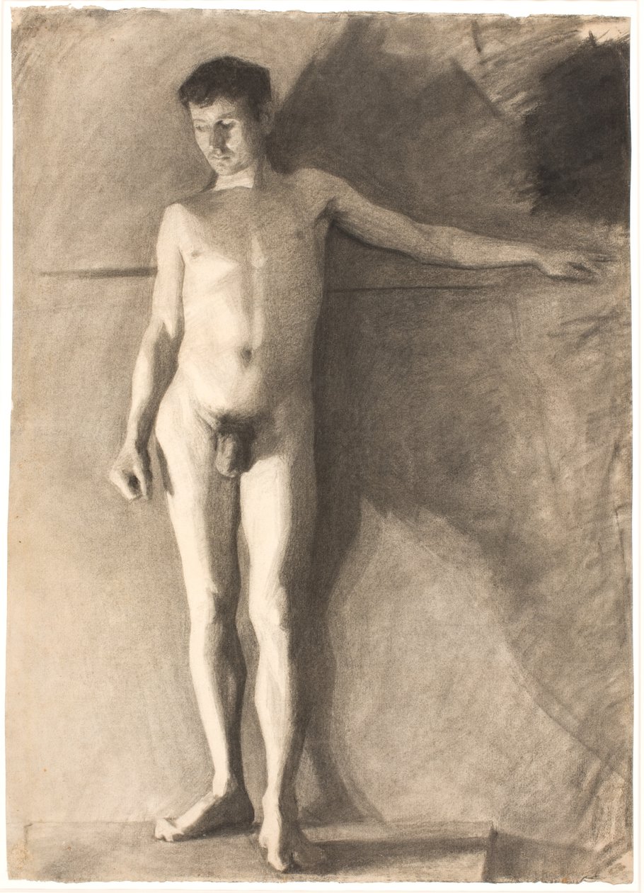 Stehendes männliches Modell von Vilhelm Hammershøi