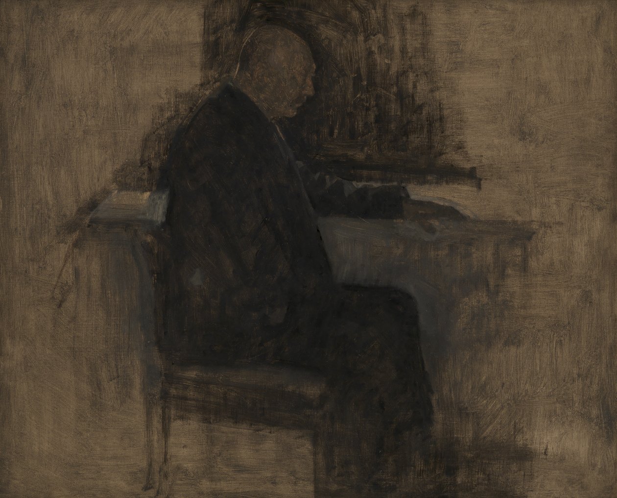 Der Architekt Thorvald Bindesbøll von Vilhelm Hammershøi