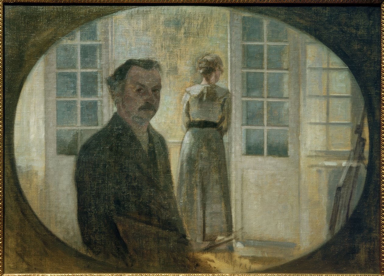 Der Künstler und seine Frau von Vilhelm Hammershoi