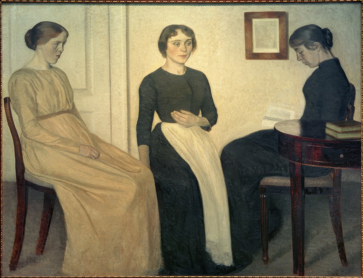 Drei junge Frauen von Vilhelm Hammershoi