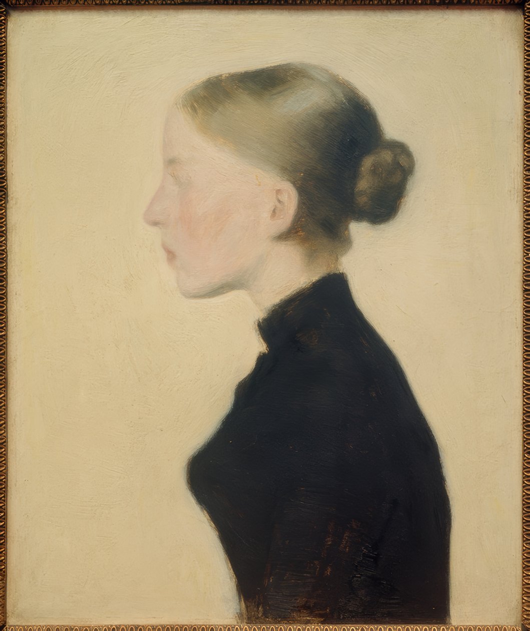 Junges krankes Mädchen von Vilhelm Hammershoi