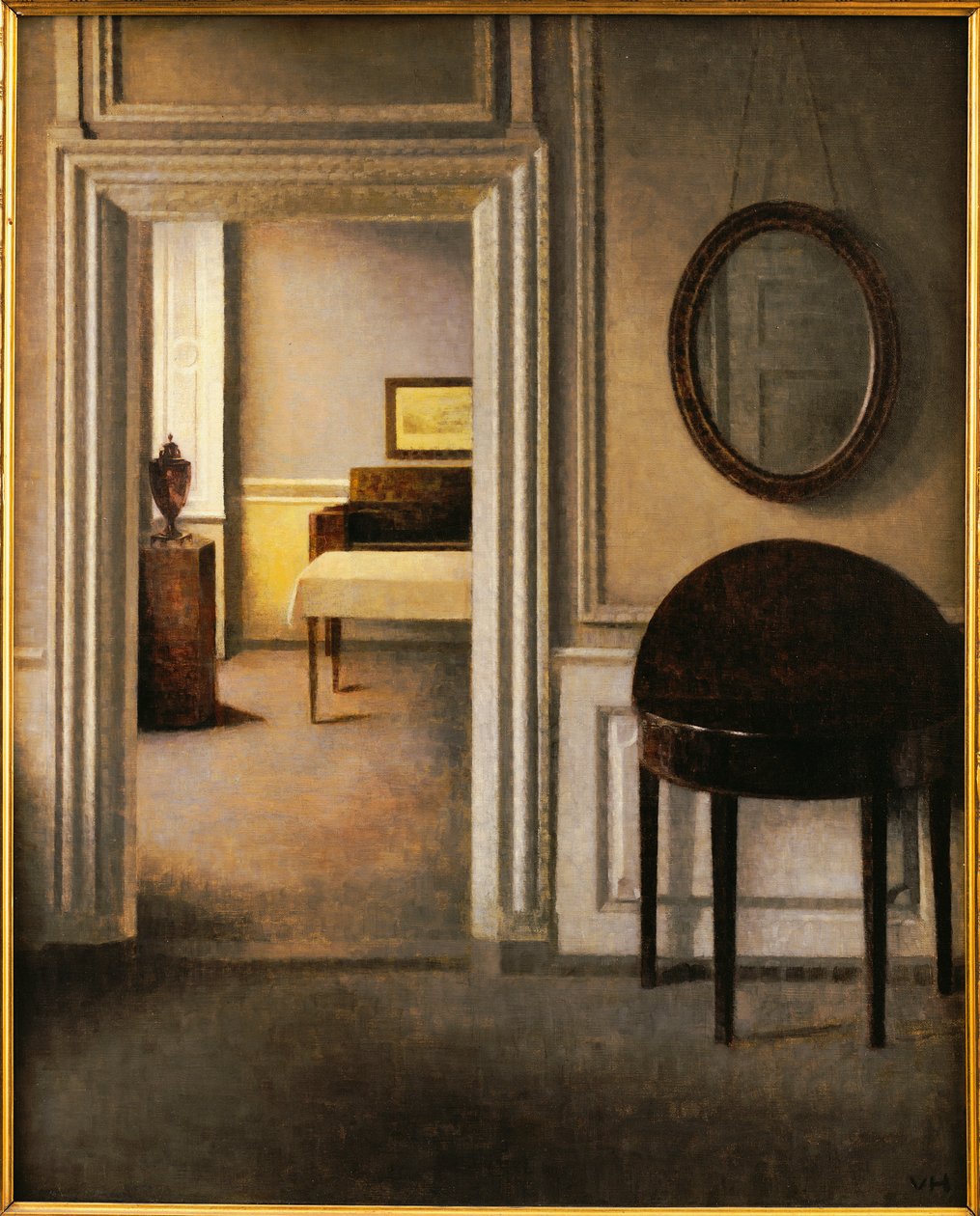 Das Musikzimmer, Strandgade 30, ca. 1907 von Vilhelm Hammershoi