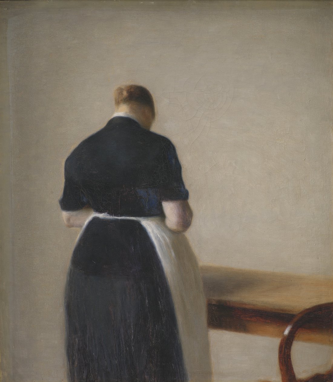 Frau von hinten gesehen von Vilhelm Hammershoi
