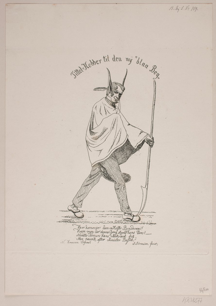 Satirisches Porträt von Vilhelm Kyhn
