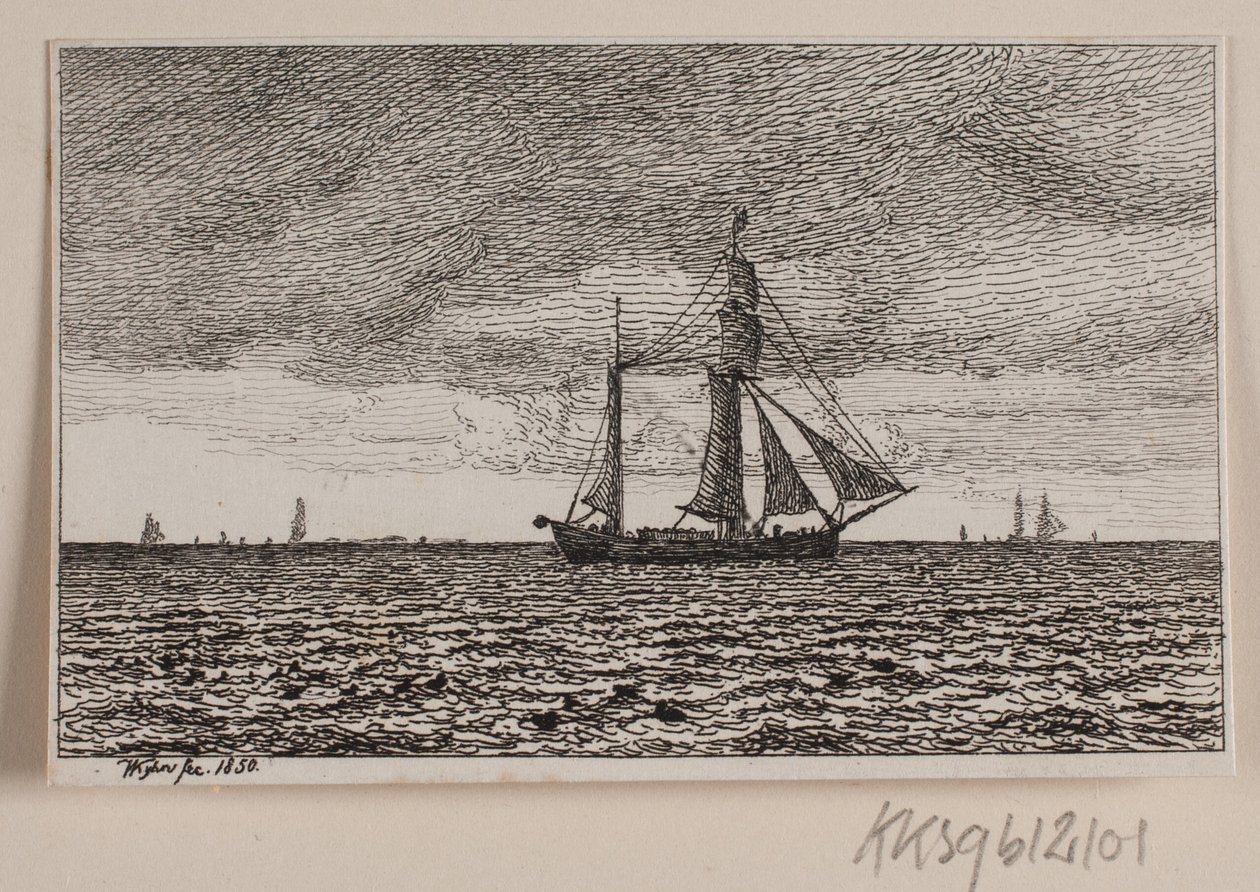 Eine Galeasse unter vollen Segeln von Vilhelm Kyhn