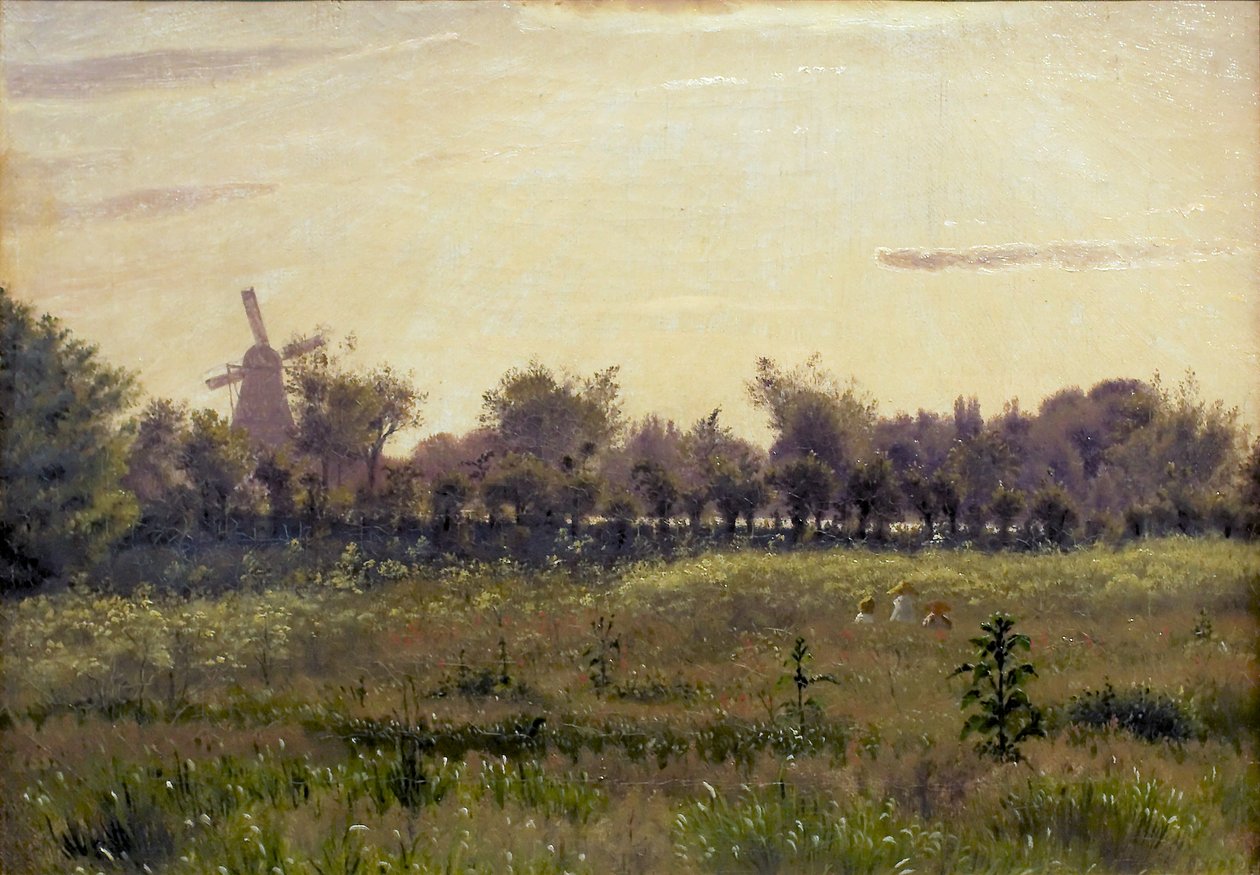 Wiese bei der Künstlerwohnung an der Farimagsvej von Vilhelm Kyhn