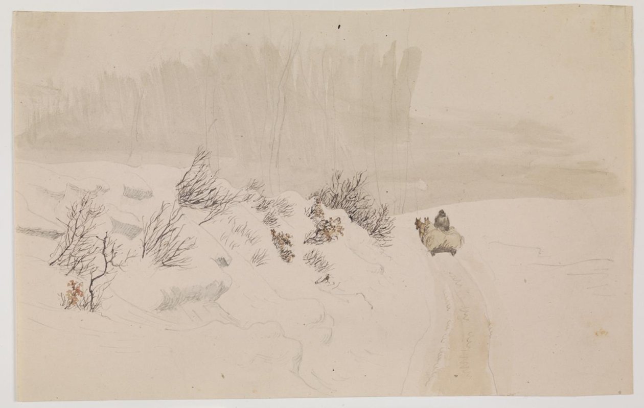 Winterlandschaft mit Schlitten von Vilhelm Kyhn