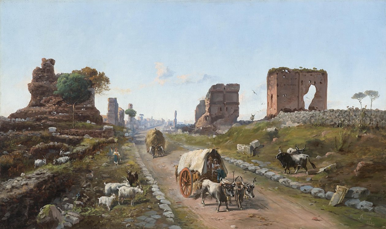 Via Appia auf der Höhe der Quarto Miglio von Vincenco Giovannini