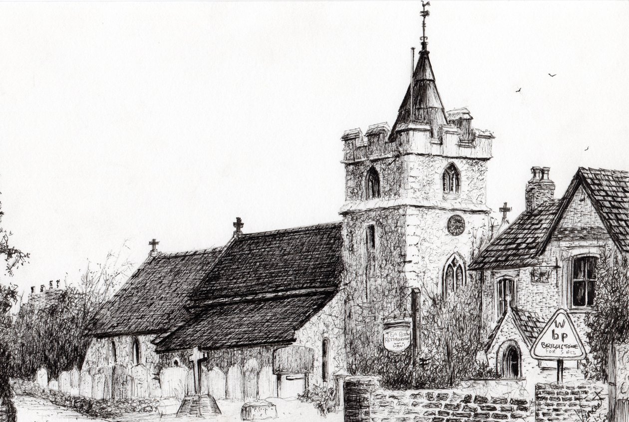 Brighstone Kirche I.O.W., 2008 von Vincent Alexander Booth