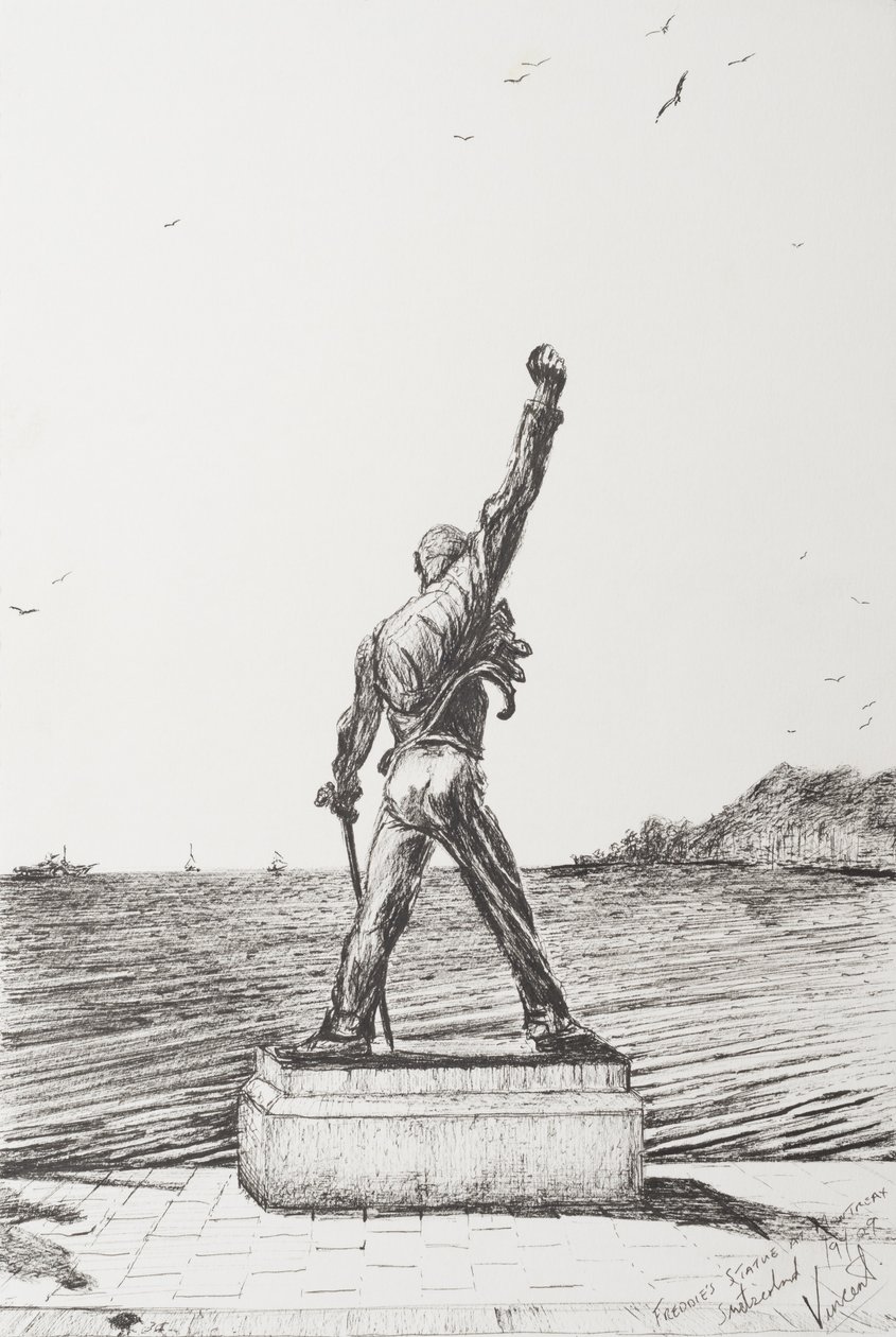 Freddie Mercury Statue Montreux Schweiz, 2009 von Vincent Alexander Booth