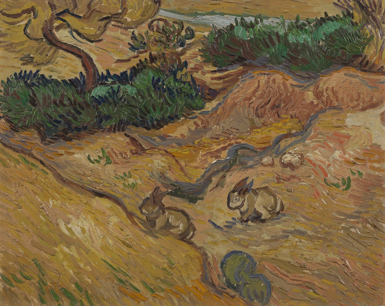 Landschaft mit Kaninchen von Vincent van Gogh