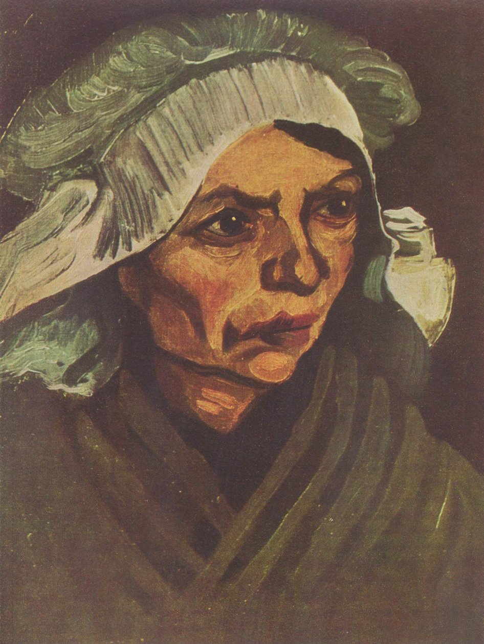 Porträt einer Bäuerin mit weißer Haube von Vincent van Gogh